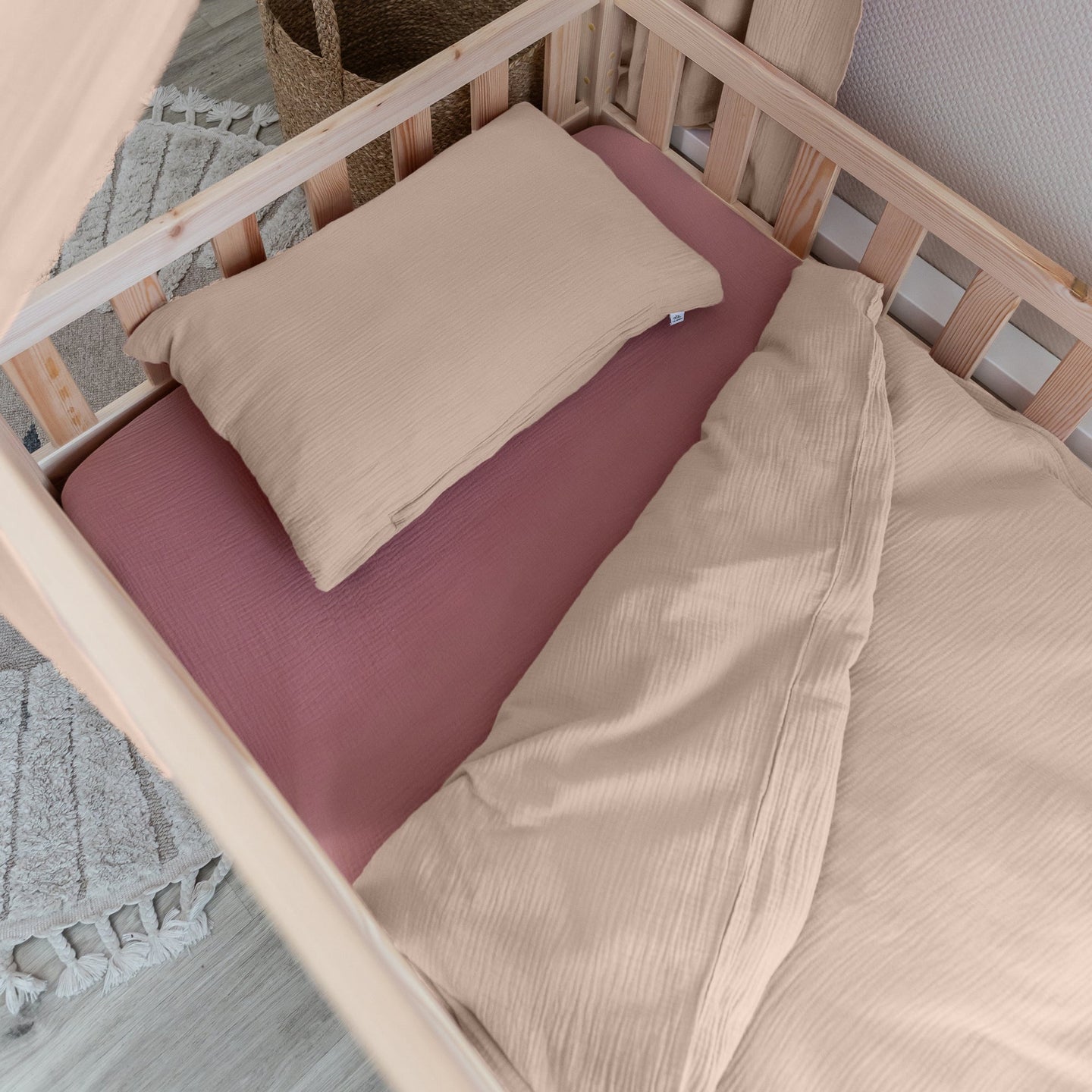 Kinderbettwäsche Set aus Musselin