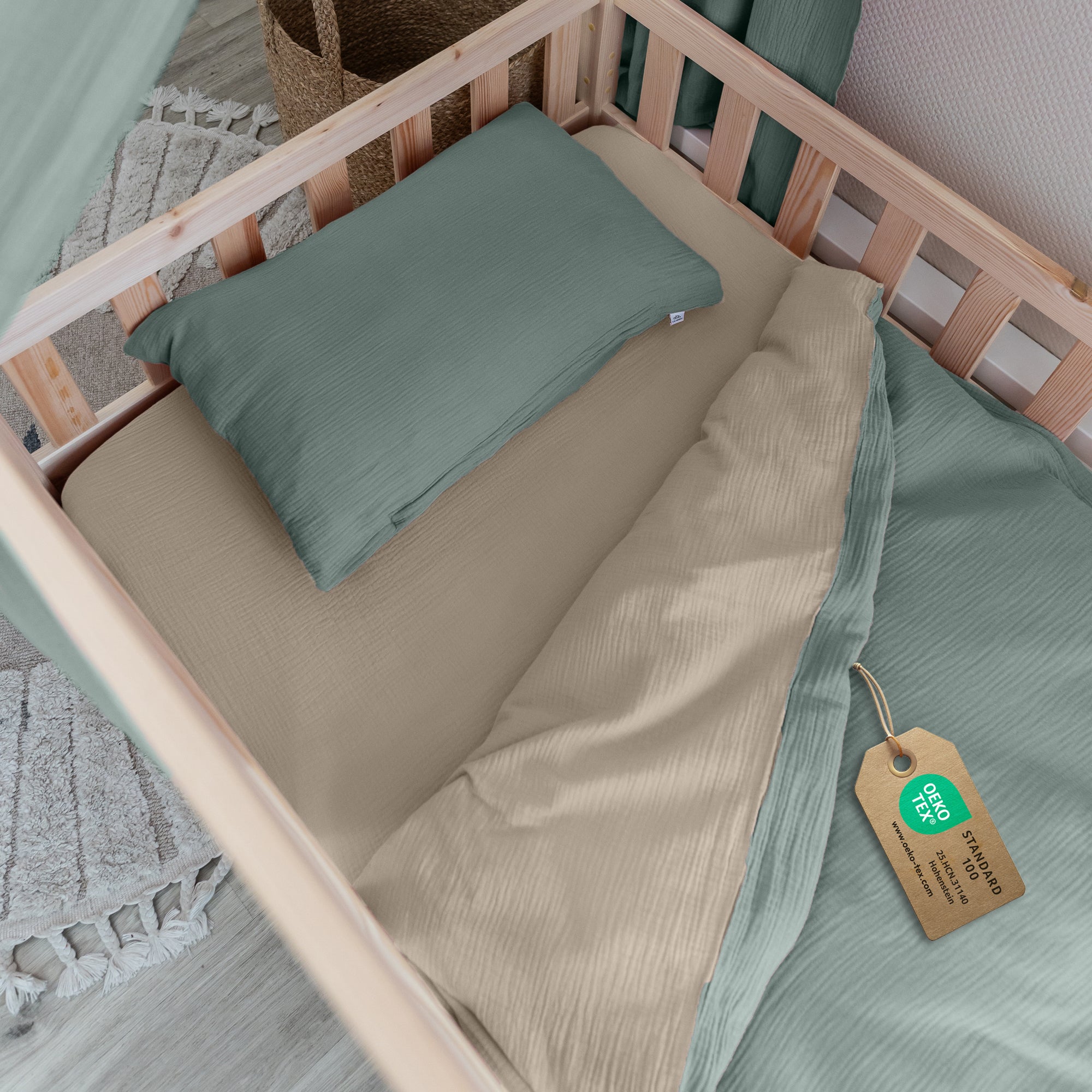 Hellbeige & Eukalyptus