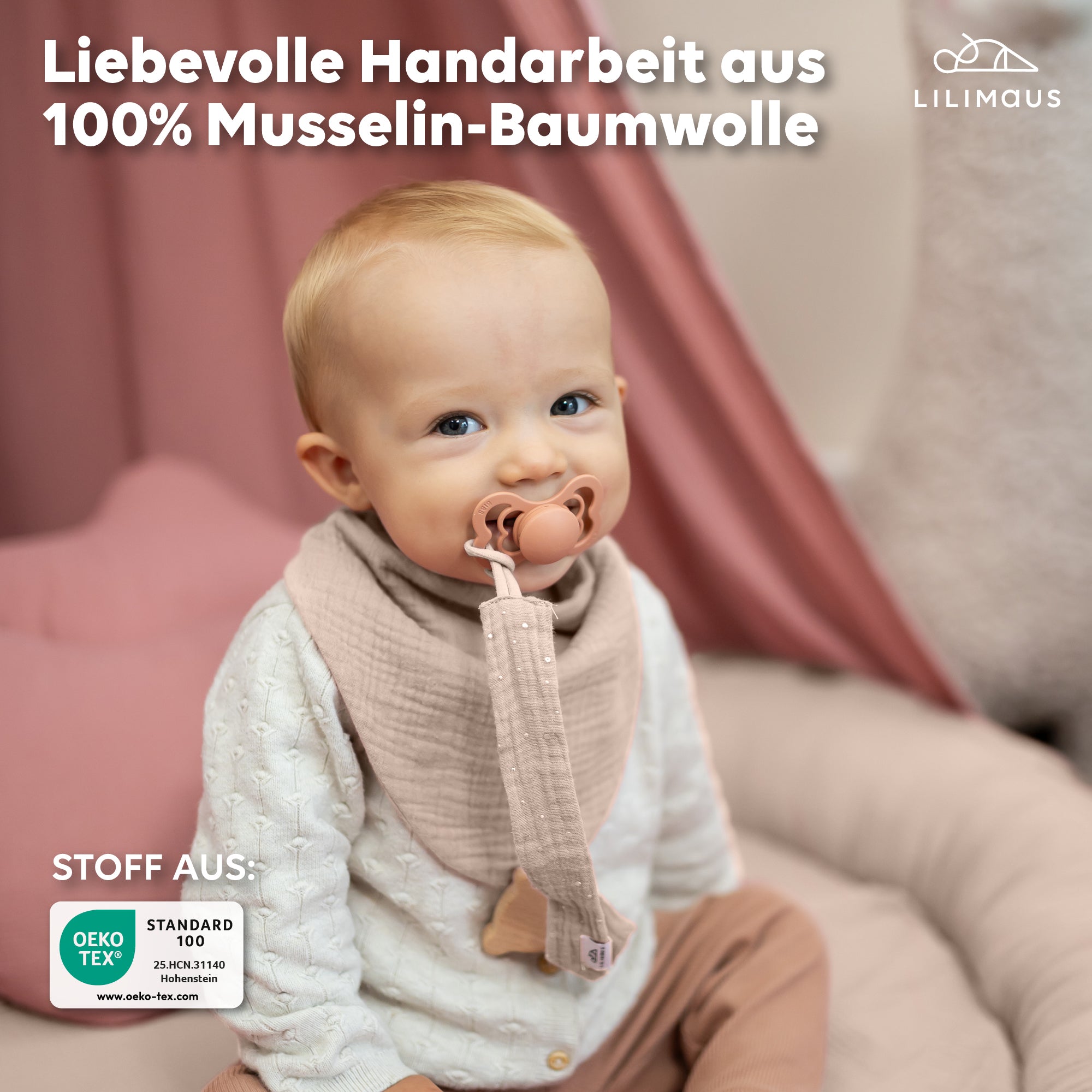 SPARSET: Spucktücher + Dreieckstücher + Schnullerketten ab