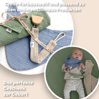 Hellbeige & Blau & Eukalyptus / mit Gold ohne Gold