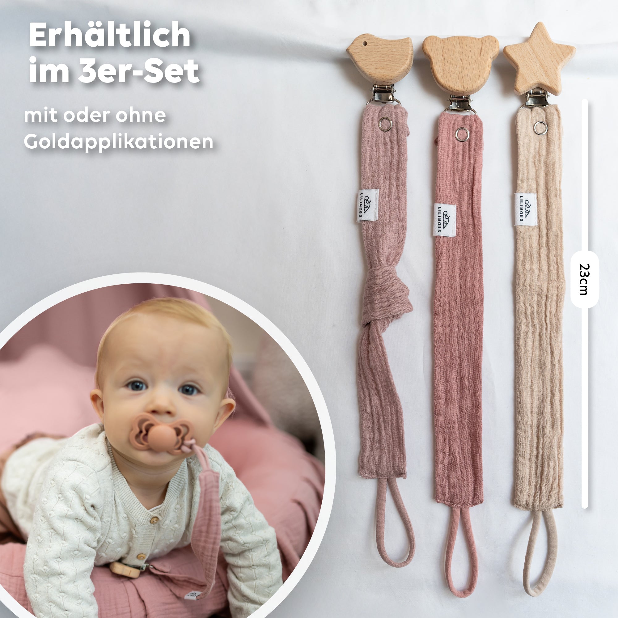 Beigerosa & Puderrosa & Altrosa / ohne Gold