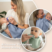 Hellbeige & Blau & Eukalyptus