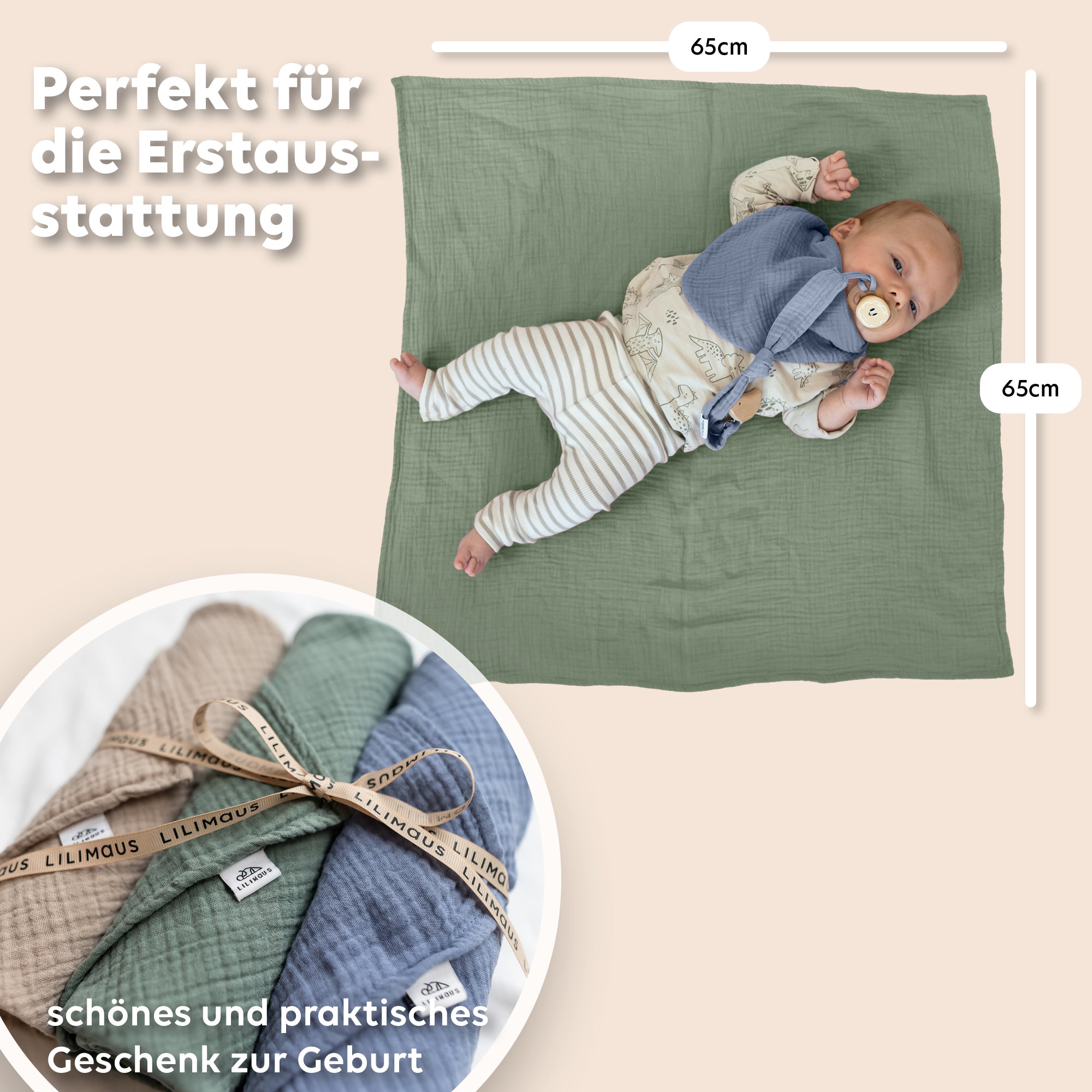 SPARSET: Spucktücher + Dreieckstücher + Schnullerketten ab