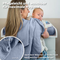 Hellbeige & Blau & Eukalyptus