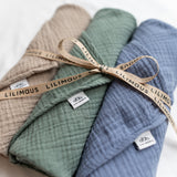 Hellbeige & Blau & Eukalyptus