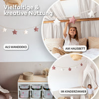 altrosa & weiß / sterne / ohne goldapplikation