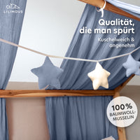 blau & creme / sterne / ohne goldapplikation