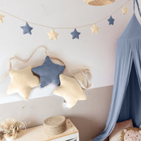 blau & creme / sterne / ohne goldapplikation