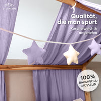 flieder & creme / sterne / ohne goldapplikation