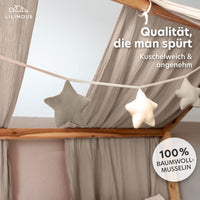 creme & hellbeige / sterne / ohne goldapplikation