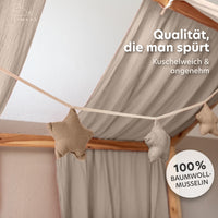 hellbeige & dunkelbeige / sterne / mit goldapplikation