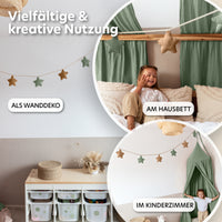 eukalyptus & nougat / sterne / mit goldapplikation