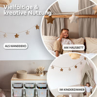 nougat & hellbeige / sterne / mit goldapplikation
