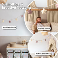 creme & puderrosa / sterne / mit goldapplikation
