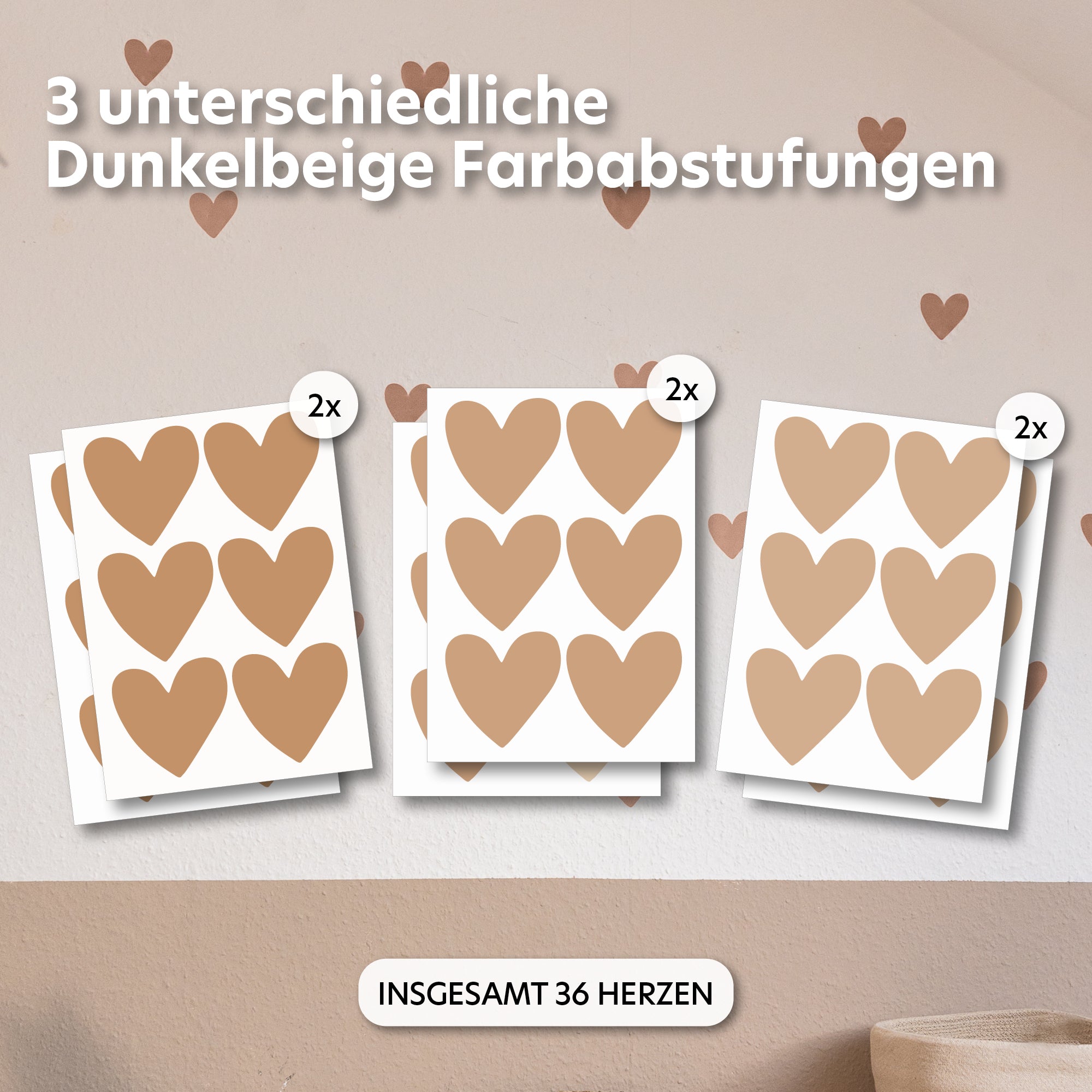dunkelbeige / einheitsgröße 36 stück