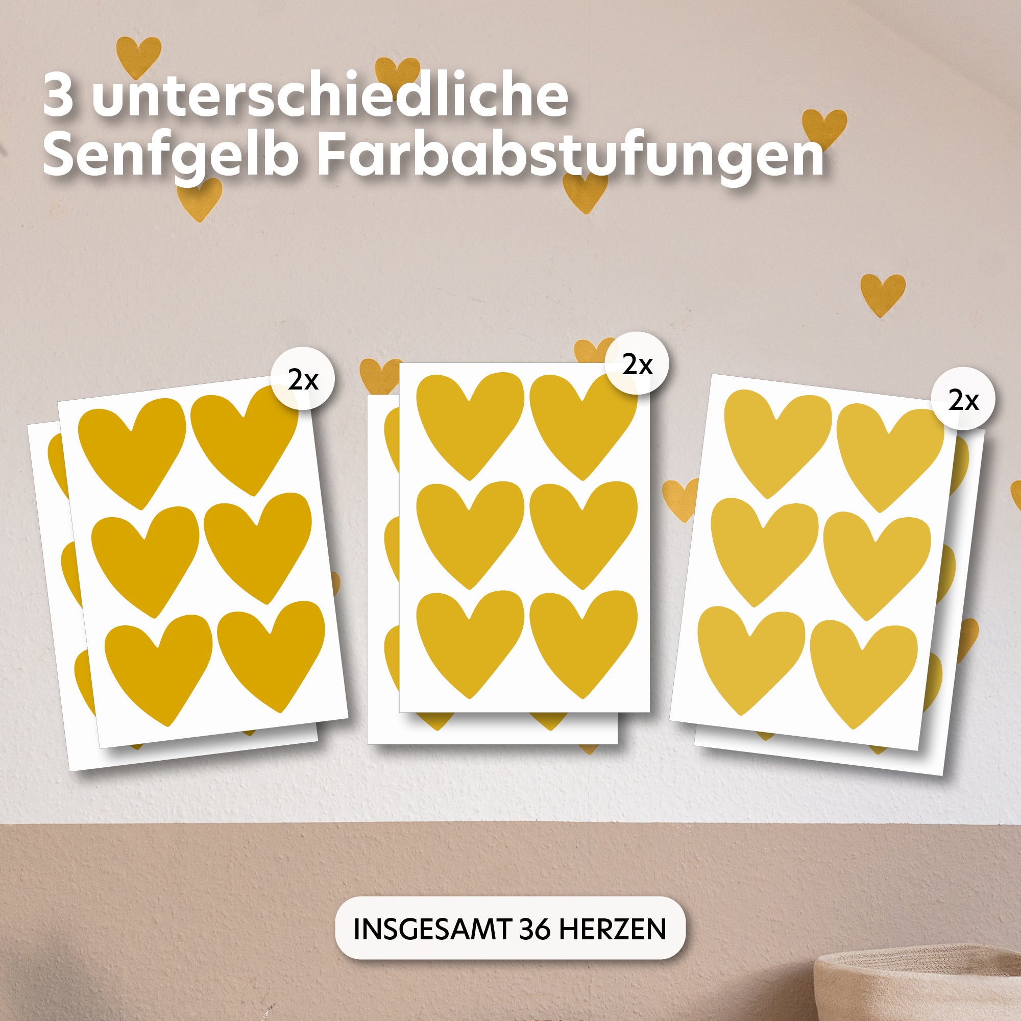 senfgelb / einheitsgröße 36 stück
