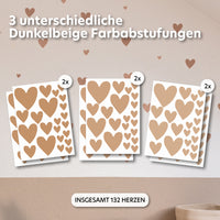 dunkelbeige / gemischte größen 132 stück