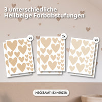 hellbeige / gemischte größen 132 stück