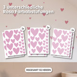 rosa / gemischte größen 132 stück