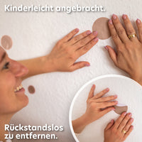 dunkelbeige / punkte / einheitsgröße 36 stück