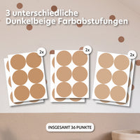 dunkelbeige / einheitsgröße 36 stück