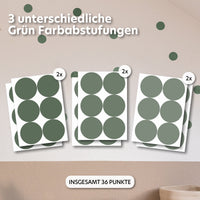 eukalyptus / punkte / einheitsgröße 36 stück