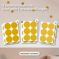 senfgelb / punkte / einheitsgröße 36 stück