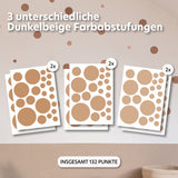 dunkelbeige / gemischte größen 132 stück