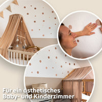 dunkelbeige / punkte / gemischte größen 132 stück