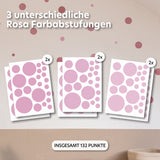 rosa / gemischte größen 132 stück