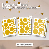 senfgelb / gemischte größen 132 stück