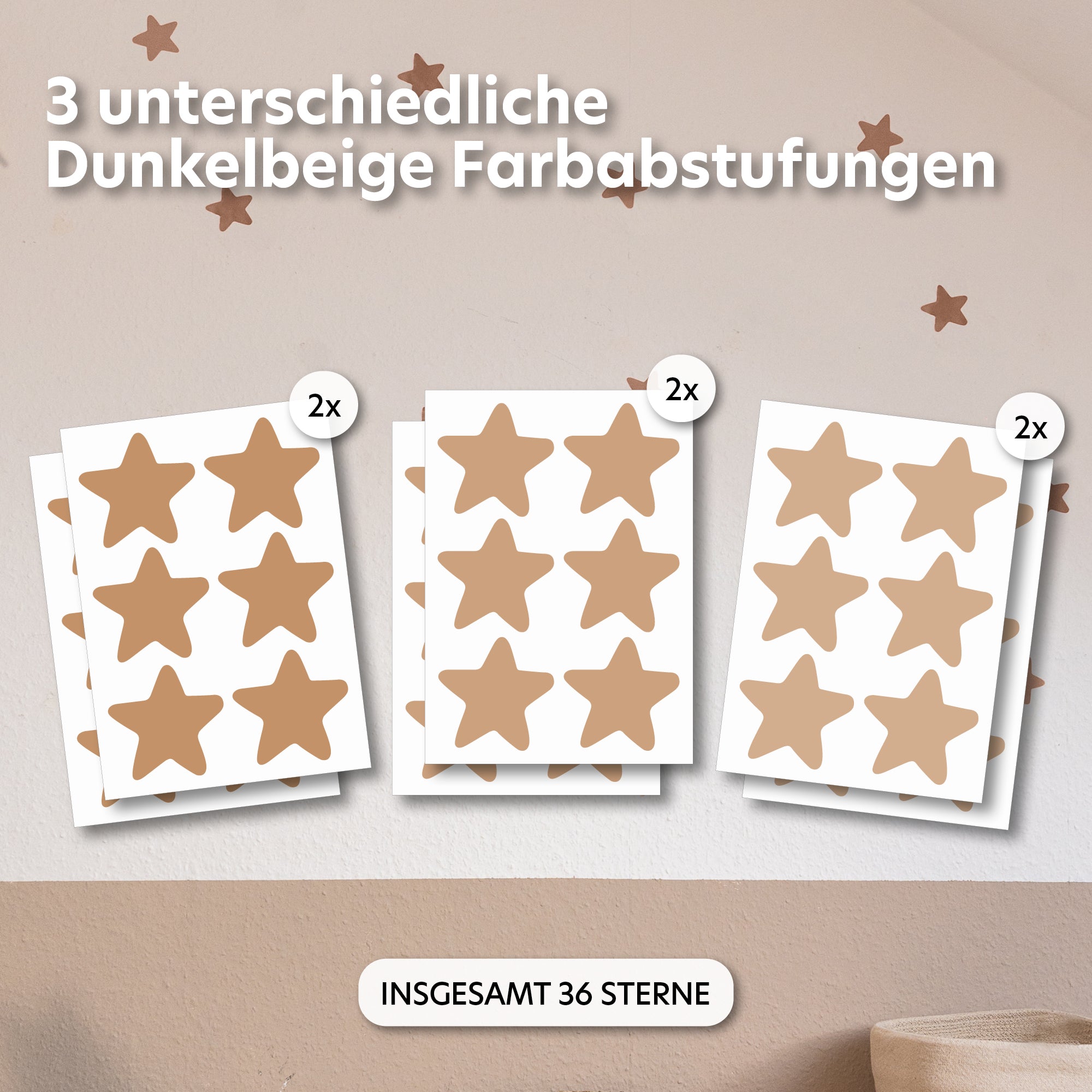 dunkelbeige / einheitsgröße 36 stück