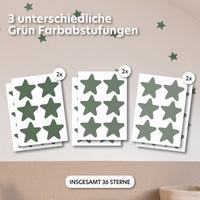 eukalyptus / sterne / einheitsgröße 36 stück