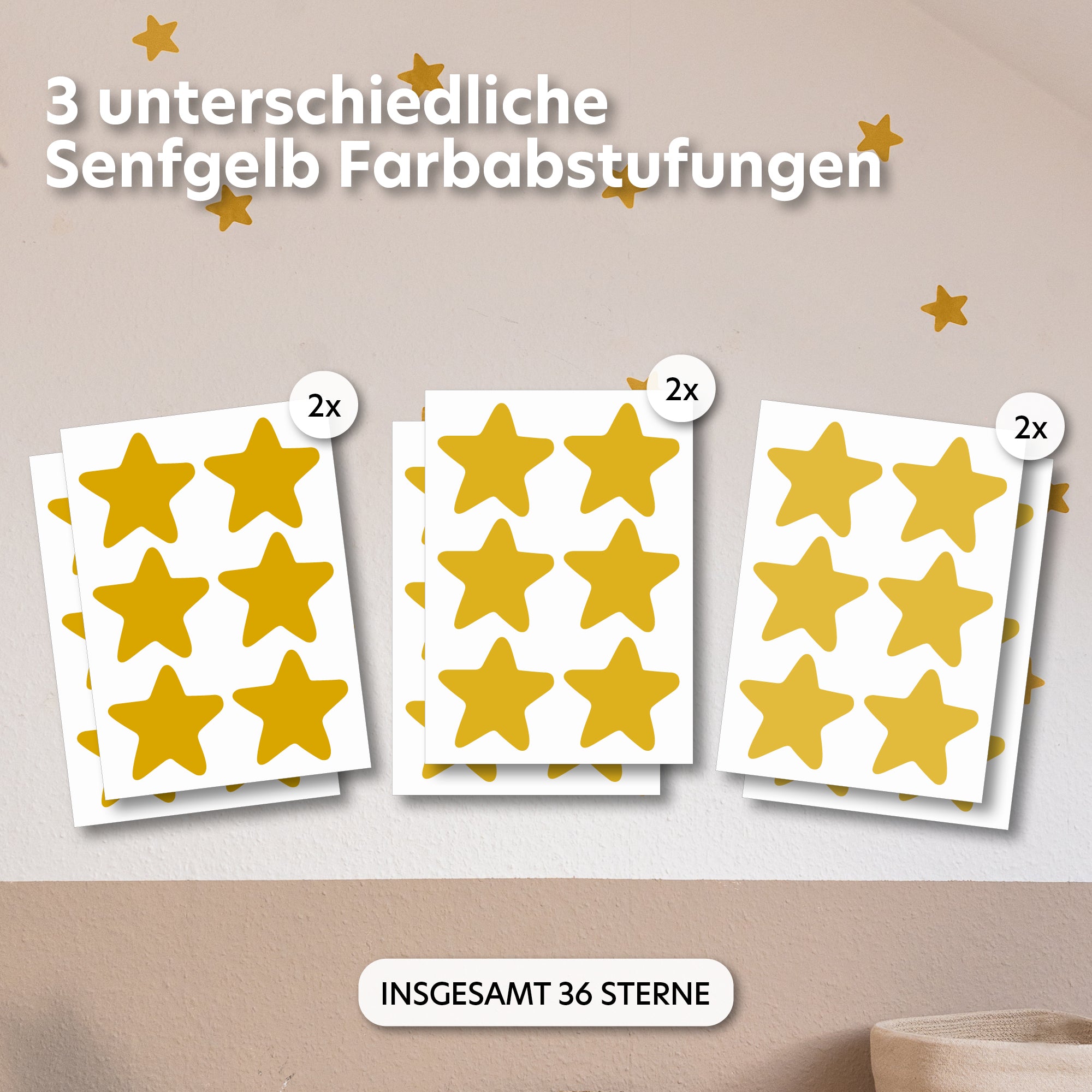 senfgelb / einheitsgröße 36 stück
