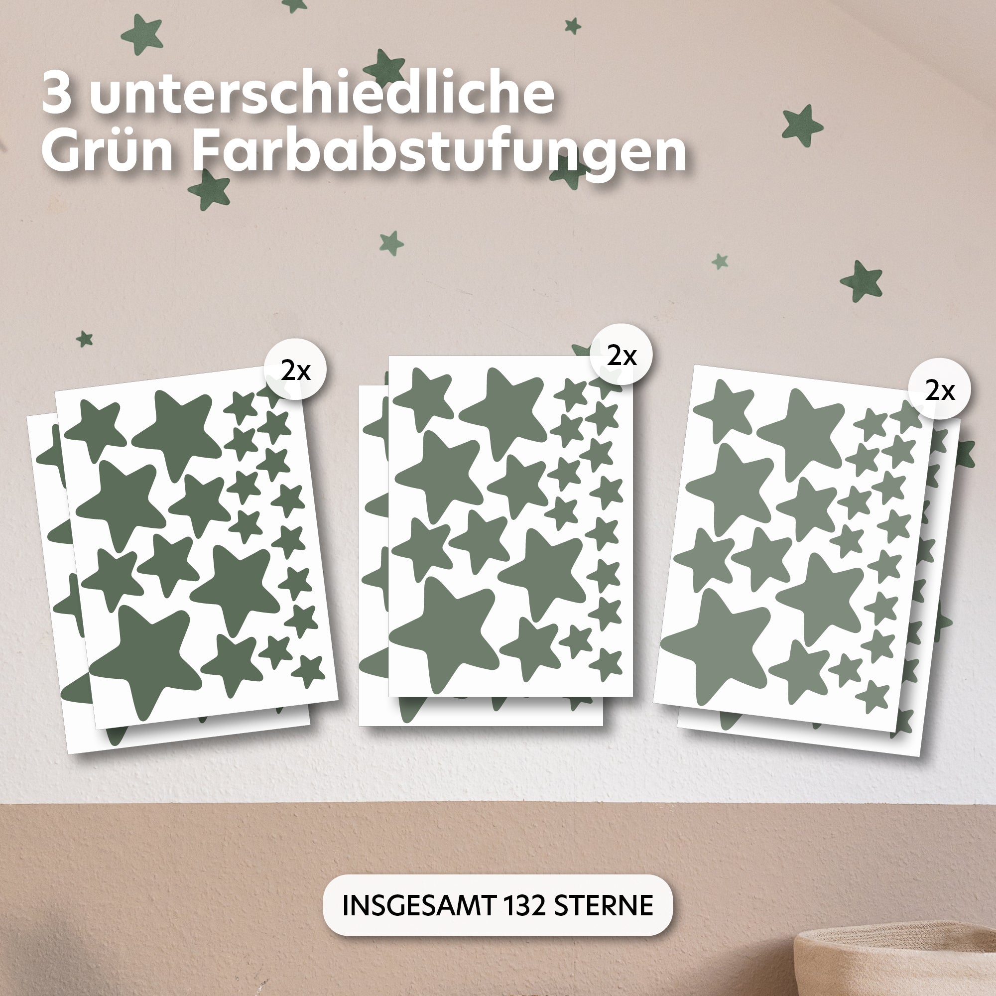 eukalyptus / gemischte größen 132 stück