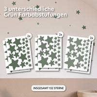eukalyptus / sterne / gemischte größen 132 stück