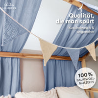 blau & creme / wimpel / ohne goldapplikation