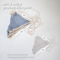 blau & creme / wimpel / ohne goldapplikation