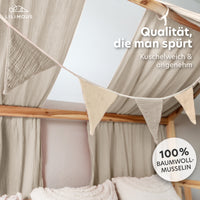 creme & hellbeige / wimpel / ohne goldapplikation