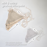 creme & hellbeige / wimpel / ohne goldapplikation