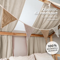 hellbeige & dunkelbeige / wimpel / ohne goldapplikation