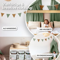 eukalyptus & nougat / wimpel / ohne goldapplikation
