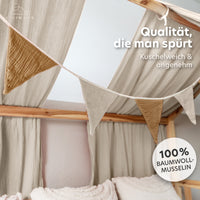 nougat & hellbeige / wimpel / ohne goldapplikation