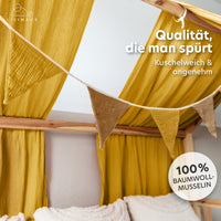 senfgelb & nougat / wimpel / ohne goldapplikation