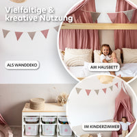 altrosa & hellbeige / wimpel / ohne goldapplikation