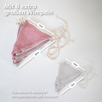 altrosa & hellbeige / wimpel / ohne goldapplikation