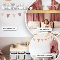 beigerosa & altrosa / wimpel / ohne goldapplikation