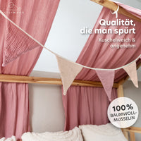 beigerosa & altrosa / wimpel / ohne goldapplikation