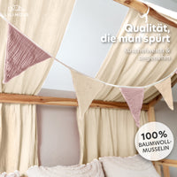 creme & puderrosa / wimpel / ohne goldapplikation