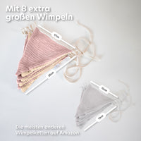 creme & puderrosa / wimpel / ohne goldapplikation